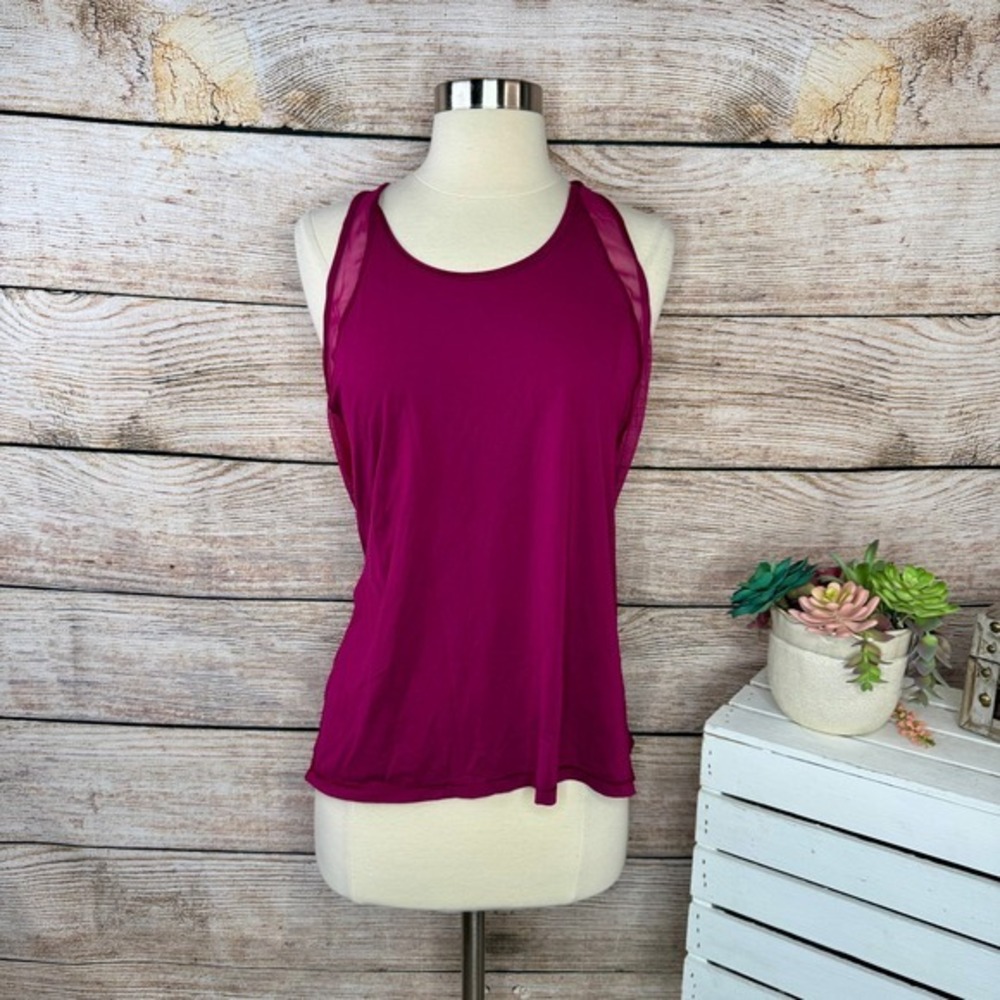 Victoria's Secret Sport Tank Top Racerback‎ Mesh Athletic Sleeveless Purple L